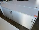 156 · 2- SHELF CREDENZA, WHITE LAMINATE WITH KEYS. 1,800 X 450 X 730 MM (W D H)