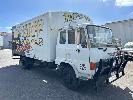127 · 1986 HINO FD-174 4x2 PANTEC CAR TRANSPORTER, REG: UYF 829, VIN: 10726, ENG: 174776, ODO: 508,600kms SHOWING, GVM: 9,300kg, GCM: 15,000kg, ECONO DIESEL ENGINE 6 CYLINDER, MANUAL TRANSMISSION, SPRING SUSPENSION, 8.25 R16LT 2 DOORS, 3 SEAT,, BULL BAR, DRIVING LIGHTS, TOW BALL, SPARE TYRE & UNDER TRAY TOOL BOX, ELEC WINCH MOUNTED IN PANTEC & REMOVABLE LOADING RAMPS, PANTEC FITTED WITH SIDE ACCESS DOOR, INSULATED BODY, SIZE:, LENGTH: 5500mm, WIDTH: 2300mm, HEIGHT: 2100mm, , KEY #11, (WITH PAPERS, WIT