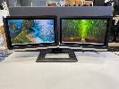 2 X Monitors, Hp Elitedisplay S230tm 23" Ips Touchscreen, Displayport, Dvi (With Cables), On Dual Monitor Stand, S/N:Cnc6010017, Cnc601001c