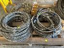 385 · PTFE TEFLONE HOSE, STAINLESS STEEL BRAIDED, SMALL DIA. 5-10mm ASSORTED SIZES AND LENGTH, WITH FITTING TO SUIT, APPROX 100m, (1 x PALLET)
