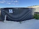 8 · TANK 8, PIONEER WATER TANKS COLORBOND CORRUGATED SLATE GREY WATER TANK, APPROXIMATELY 75,000 LITRE CAPACITY, APPROXIMATE SIZE 1.7 METRE HIGH x 7.5 METRE DIAMETER, WITH ACCESS LADDER