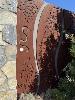 14 · 5 x CORTEN STEEL DECORATIVE SILHOUETTE GARDEN ART PANELS DEPICTING GRAPES, CURVED SIZE OF APPROXIMATELY 2350 (H) x 650mm (W)
