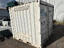 148 · 10' SHIPPING CONTAINER, HAZARDOUS/FLAMMABLE STORAGE, BUNDED BASE, MAX CAP: 1,127 LITRE, FITTED WITH STEEL FRAME SHELVING,, VENTED, GOOD CONDITION