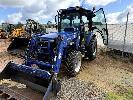 77 · 01/2024 TRACTOR, TRIDENT, MOD:604, S/CHASSIS: YQ60420240020, MASS: 3,050kg, 4 WHEEL, ENCLOSED AIR-CONDITIONED CABIN, PTO. 3PTL MOUNT,, OPERATING HOURS: 222.2 INDICATED, ZHEJIANG 4 CYLINDER DIESEL ENGINE, FITTED WITH TRIDENT FRONT END LOADER ATTACHMENT, MOD: TX06D, S/NO: YQ202406024 (2024(3), SWL: 600kg, 4 IN 1 BUCKET 8.25% PREMIUM