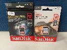 189 · SANDISK EXTREME PRO 128GB SDXC UHS-I C10 U3 V30 MEMORY CARD, SANDISK ULTRA 128GB SDXC UHS-I MEMORY CARD, (RRP $188) (BOXED), (SUBJECT TO INSURANCE CLAIM)