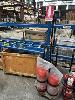 104 · FIRE EXTINGUISHER TROLLEY STAND WITH DRY POWDER & FOAM EXTINGUISHERS, 9kg