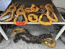 178 · 4 x LIFTING RINGS & JOINERS, GUNNEBO, SWL: 8 TONNE, 16mm, WITH SINGLE LEG CHAIN WITH HOOKS,, WEISS ALLOY 13mm CHAIN, 2m LENGTH NO GST