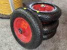 187 · 4 x WHEELS, SUIT TROLLEY/WHEELBARROWS,, SIZE: 4.80/4.00-8, AS NEW NO GST