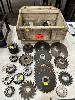 259 · ASSORTED MILLING MACHINE CUTTERS, SLOTTERS, ADAPTERS & SPACERS WITH TIMBER BOX NO GST