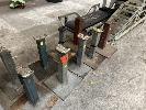 266 · 8 x CAR STANDS, PAIR CAR RAMPS & WORKSHOP CREEPER