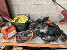 336 · 2 x MAKITA ANGLE GRINDERS, DETROIT POLISHER, ENGRAVER, 3 x TRAILER NETS, ETC