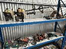 359 · 3 x ANGLE GRINDERS, 100mm, HEAT GUN, GLUE GUN, DRILLS & MAKITA SANDER, 240V,, BOSCH NIBBLER, MAKITA DRILL, 240V & 2 x RYOBI PETROL LINE TRIMMERS, 2 x SHELVES