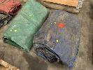 380 · 2 x TRUCK TARPS, BLUE & GREEN PVC NO GST