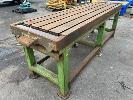 399 · ENGINEERING LAYOUT TABLE,, CAST IRON TOP, 2860 x 790mm, 125mm THICK ON, HEAVY DUTY STEEL FRAME, 970mm (H) NO GST