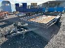 22 · CAR TRAILER, REG: YEV 532, 4250 x 2000mm, DUAL AXLE RAMPS, 5 STUD 14" RIMS, HAND WINCH, SPARE WHEEL, HYDRAULIC BRAKES, CHECKER PLATE FLOOR, WITH PAPERS NOT REGISTERED.