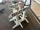 90 · 4 x ANTIQUE TOILET SIGNS, 800mm (H)