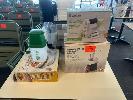 121 · FROZEN FRUIT DESERT MAKER, SPIRALIZER, HAND OP ICE CRUSHER, CAKE STAND & TABLE NUMBERS
