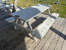 125 · WHITE TIMBER PICNIC BENCH, 1800mm (L)