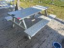 126 · WHITE TIMBER PICNIC BENCH, 1800mm (L)