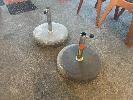 140 · 2 x HEAVY UMBRELLA BASES, SUIT 35mm UMBRELLA