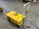 Hydraulic Lift Trolley, Mod: Es50, 500kg Cap, Electric, Rechargeable Battery Op, 12v, With Inbuilt Charger & Cable, Yellow, Max Lift Height: 950mm, Dom: 2019, Table Size: 1000 X 520mm, Net Weight: 154kg No Gst
