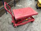 Hydraulic Lift Trolley, Foot Pedal Pump Up, Red, Platform Size: 800 X 500mm, Max Lift Height: 780mm No Gst