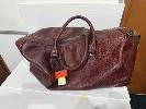 77 · RM WILLIAMS "SADDLER DUFFLE BAG" BURGUNDY, RRP $1199.00