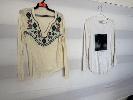 107 · FOIL T-SHIRT & ROPER TOP, SIZE: S