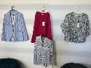 116 · FOIL JACKET, PINK TOP, FLORAL TOP & WRANGLER SHIRT, SIZE: 14, $530.00