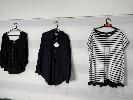 121 · KNEW BLACK BLOUSE,, SIZE: 18,, GOONDIWINDI NAVY SHIRT, SIZE: 20 &, FOIL BEST FRILLER T-SHIRT, SIZE: XL