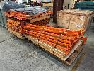 33 · MODULAR SHELVING CROSS BEAMS, LOGIX COMPRISING OF, 75 (APPROX) x CROSS BEAMS, 1370mm &, QUANTITY CHIPBOARD SHELF INSERTS TO SUIT, 3 x PALLETS