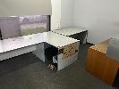 3 · 2 x TIMBER DESKS, 1500 x 900mm & 2 x TIMBER LAMINATE WORK TABLES, 1500 x 900mm