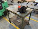 17 · RECORD BENCH VICE, 150mm & TROLLEY, 900 x 600mm, NEEDS WHEEL