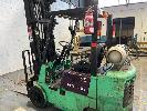 28 · FORKLIFT, MITSUBISHI 25, LPG, SOLID TYRES, SIDE SHIFT, 3 STAGE MAST, 6m HEIGHT, 1900kg CAPACITY HRS 4641 SHOWING, BOTTLE NOT INCLUDED