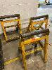 45 · 3 x HEAVY DUTY STEEL STOCK TROLLEYS, 500mm, MOBILE