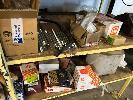 56 · WELDING RODS, AIR HOSE, HARDWARE, BENCH VICE, POST CAPS, CUT/GRIND DISCS, CONTENTS OF RACK