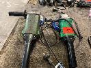 62 · 2 x ANGLE GRINDERS, HITACHI, 9 & 5", WORKING, 240V