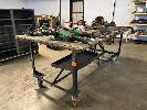 67 · STEEL FRAME TIMBER TOP BENCH, 2400 x 1200mm, MOBILE
