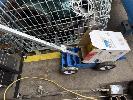 128 · DY-MARK LINE TROLLEY & 9 x CANS YELLOW PAINT NO GST