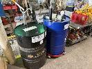 135 · 2 x DRUMS ENGINE OIL WITH STIRRUP PUMPS, ETC, 1 x SW-40 & 1 x 15W-40 NO GST