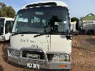 7 · BUS 34 2010 TOYOTA COASTER MINI BUS, REG: SB 46 DJ, VIN: JTGFP528705500166, ODO: 453,275kms INDICATED, GVM: 4,990kg, N04C 4 CYLINDER TURBO DIESEL ENGINE, AUTOMATIC TRANSMISSION,, AIR CON, 20 SEATER OR 14 WITH 2 x WHEELCHAIR POSITIONS, SEAT BELT EQUIPPED, UNDER FLOOR LOADING RAMP, ALLOY BULL BAR, LIGHT BAR, CRUISE CONTROL, KWIKEE ELECTRIC PASSENGER STEP, FOLD DOWN ENTRY HANDLE, STORAGE DRAWER, (WITH PAPERS, WITH OWNER'S MANUAL) 8.25% PREMIUM