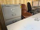 Table, Trestle Table, Filing Cabinet, Chairs, Etc No Gst