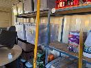 40 · 2 x METAL SHELVING BAYS & CONTENTS, PLASTIC TUBS OF HEADREST COVERS, PLASTIC CUPS, LPG CYLINDERS,, SPRAY BOTTLES & CLEANING ITEMS NO GST