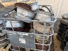 58 · 40 x ASSORTED STEEL & ALLOY RIMS, CONTENTS GALV METAL CRATE NO GST