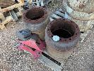 77 · 4 x BRAKE DRUMS & 2 x JOST TURNTABLE PEDESTALS NO GST