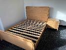 Pisa Queen Size Ash Laminate Timber Bed,, 2060 X 1540 Mm, , Note: Sold In Situ, Located At, 21 Streiff Rd Wingfeild