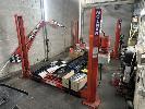 1 · 4 POST HOIST, MOLNAR, S/NO: 6453, TYPE: 4488D, 4 TONNE CAP, 415V, 3 PHASE, BUYER TO DISMANTLE & REMOVE,, HAS BEEN DISCONNECTED FROM POWER