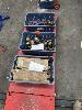 50 · FORD REAR BUSH PULLER, PRESS RINGS, ASSORTED CLAMPS & CHAIN, 3 x TUBS