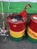 114 · 2 x PART DRUMS, 205 LITRE OIL DRUMS,, 1 x 30 LITRE 15W 40,, 1 x 30 LITRE 5 W 40 SYNTHETIC, ROTARY PUMPS