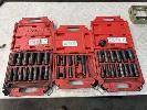 132 · MILWAUKEE IMPACT SOCKETS SETC, 3/8 & 2 x 1/2" DRIVE (PART)